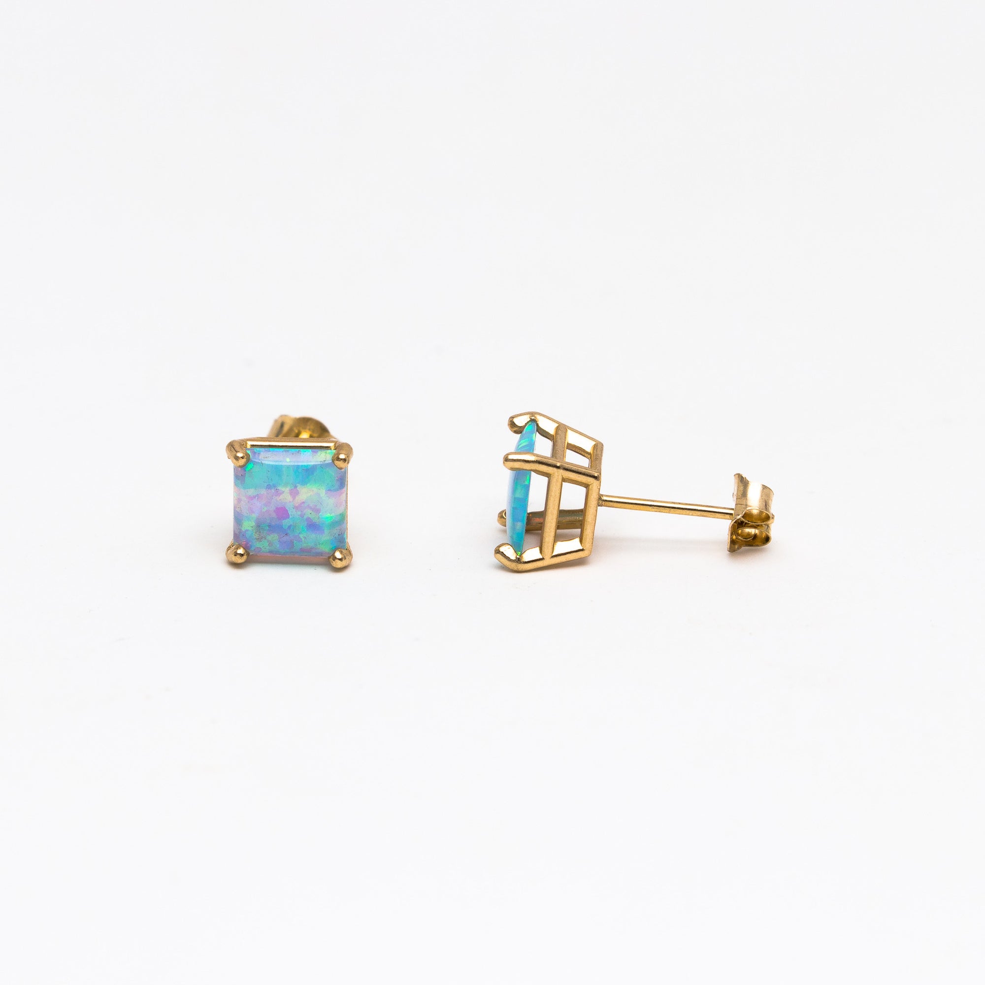 Medium Opal stud earrings