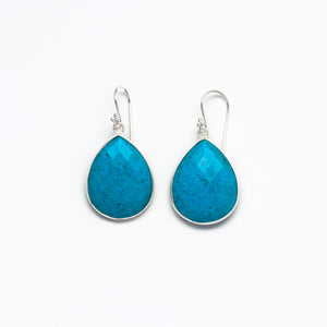 Lhamo - Teardrop earrings in silver
