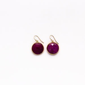 Lhamo - Round Drop Earrings