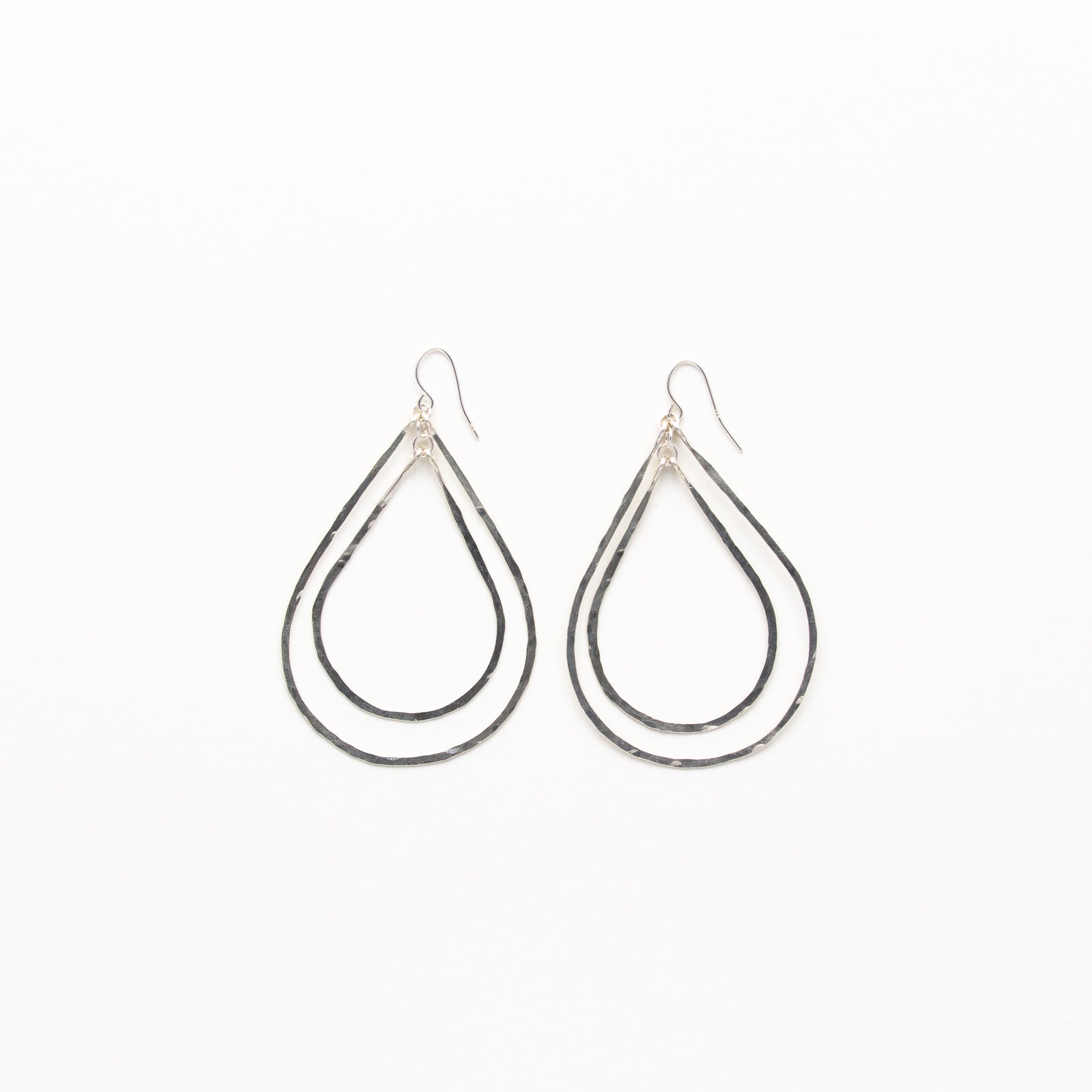 Hammered Multi Teardrop Earrings