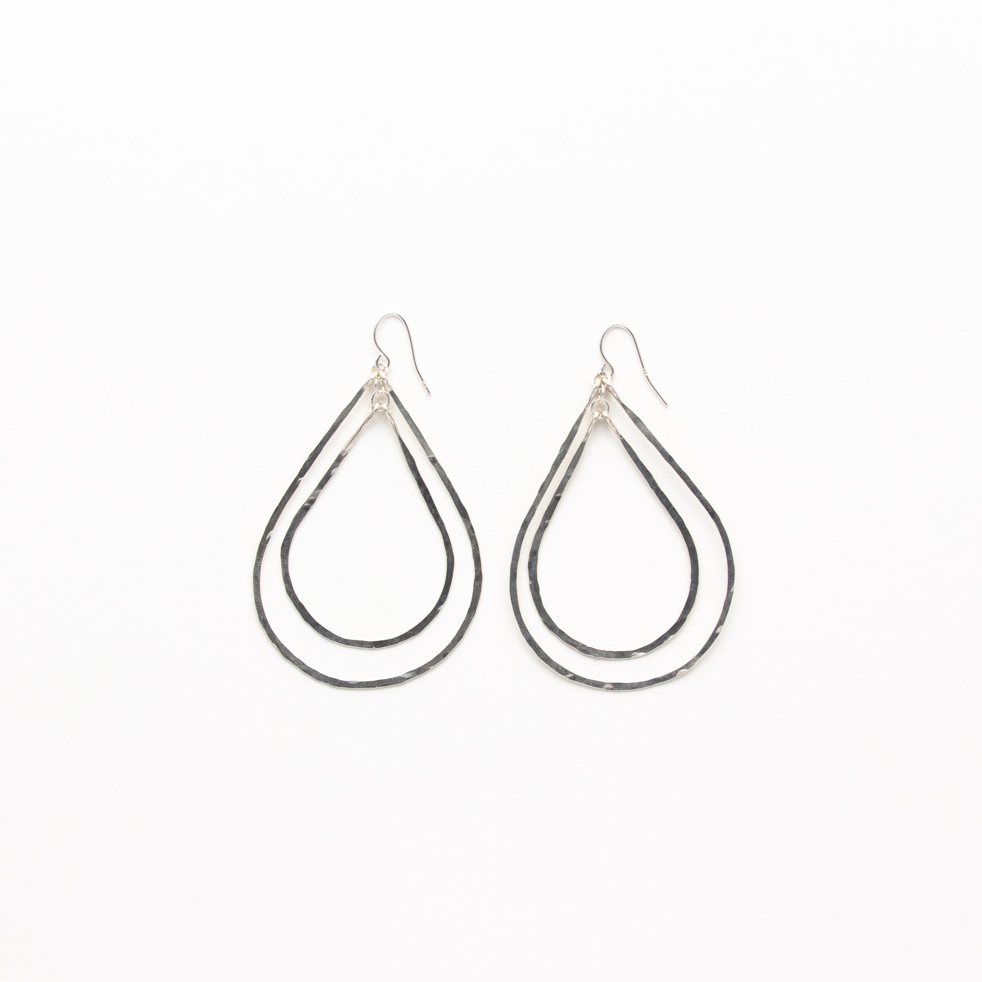 Hammered Multi Teardrop Earrings