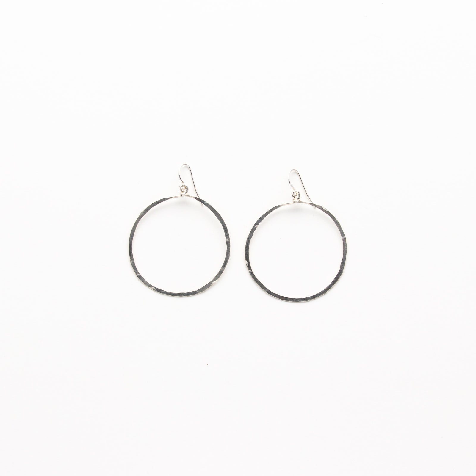 Hammered Circle Earrings