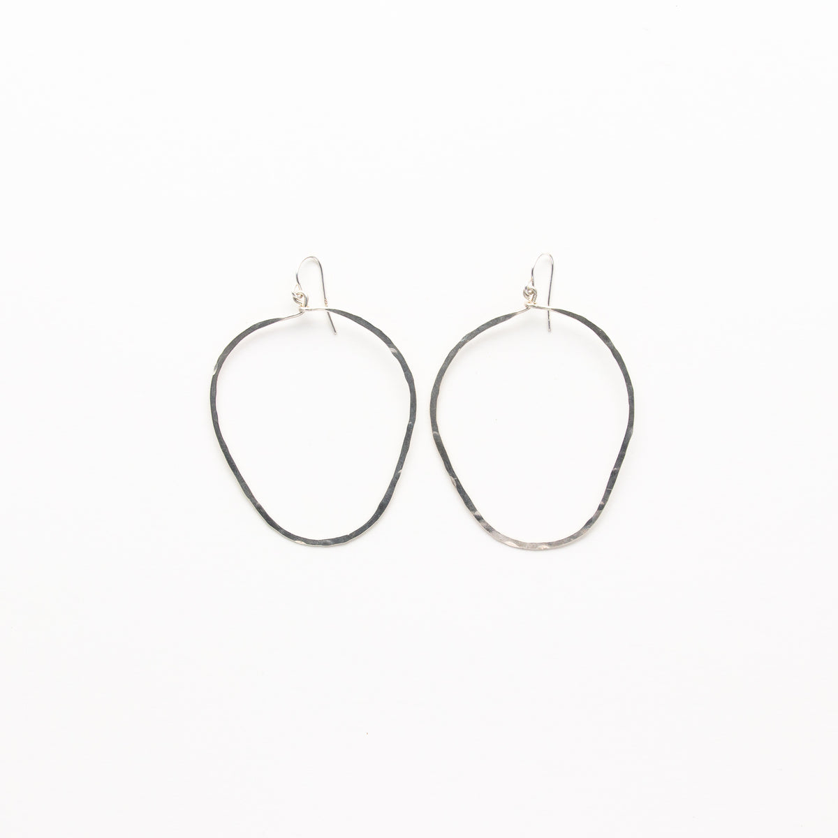 Hammered Pear Shaped Earrings