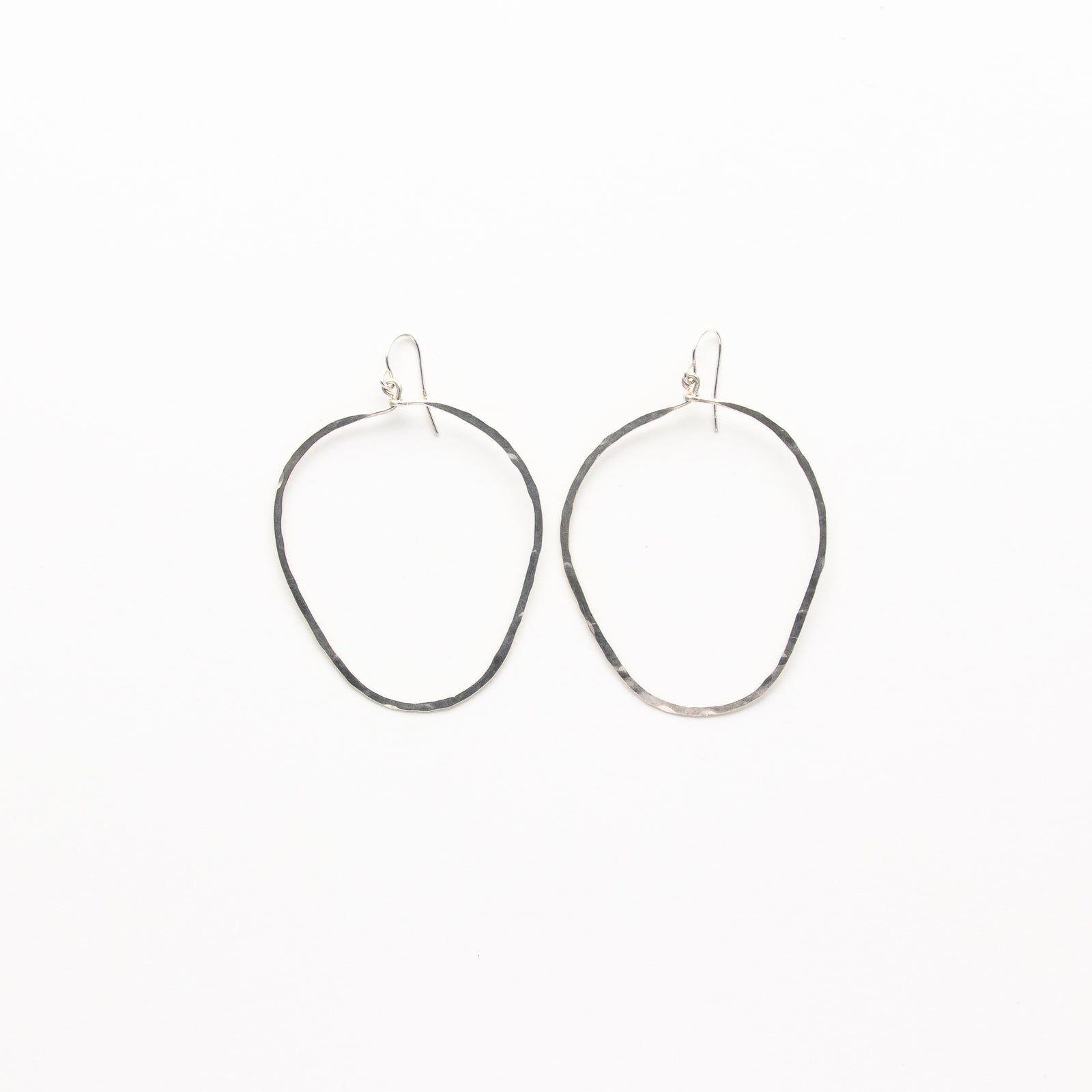 Hammered Pear Shaped Earrings