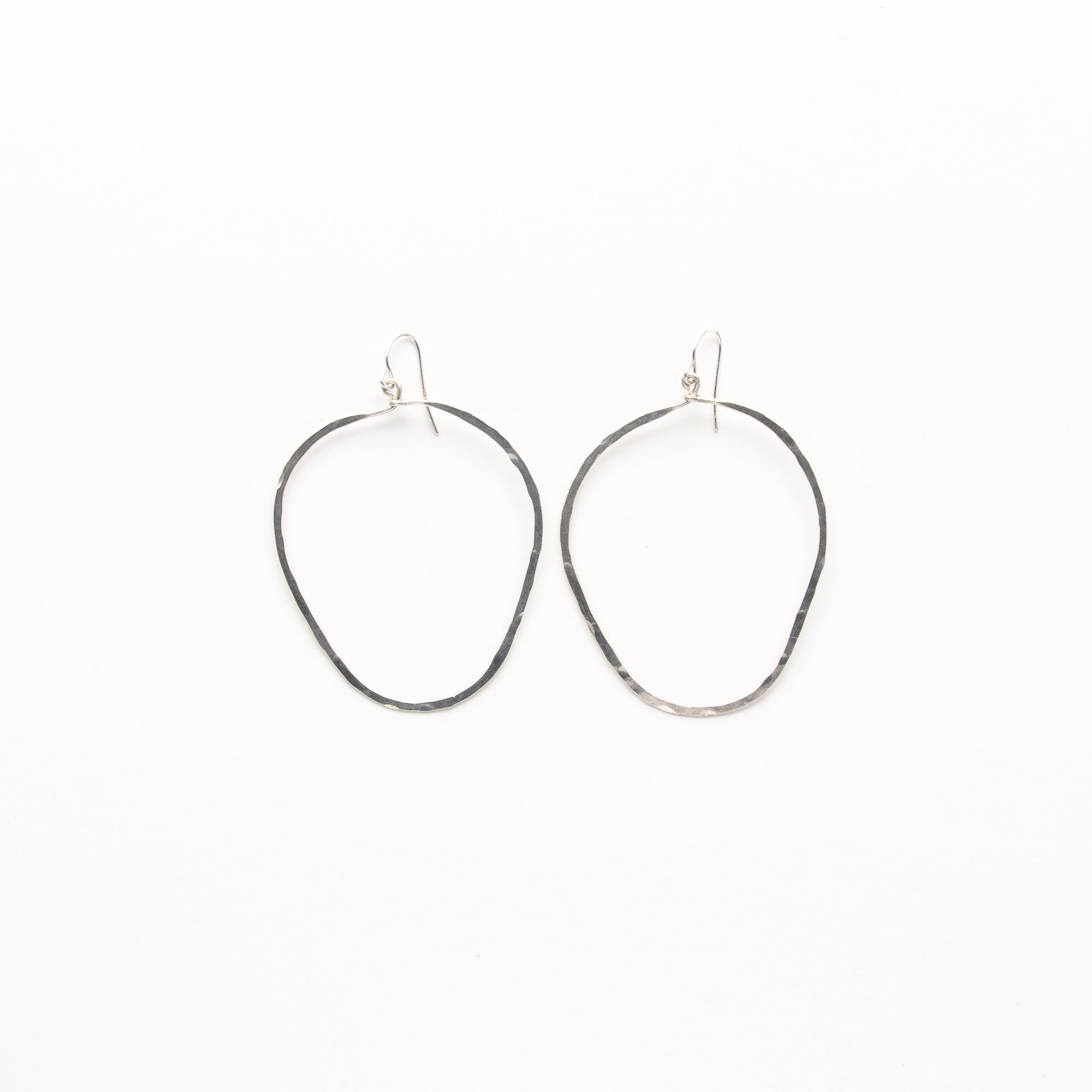 Hammered Pear Shaped Earrings