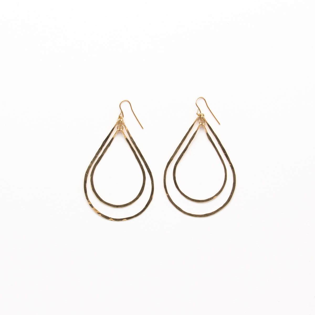 Hammered Multi Teardrop Earrings