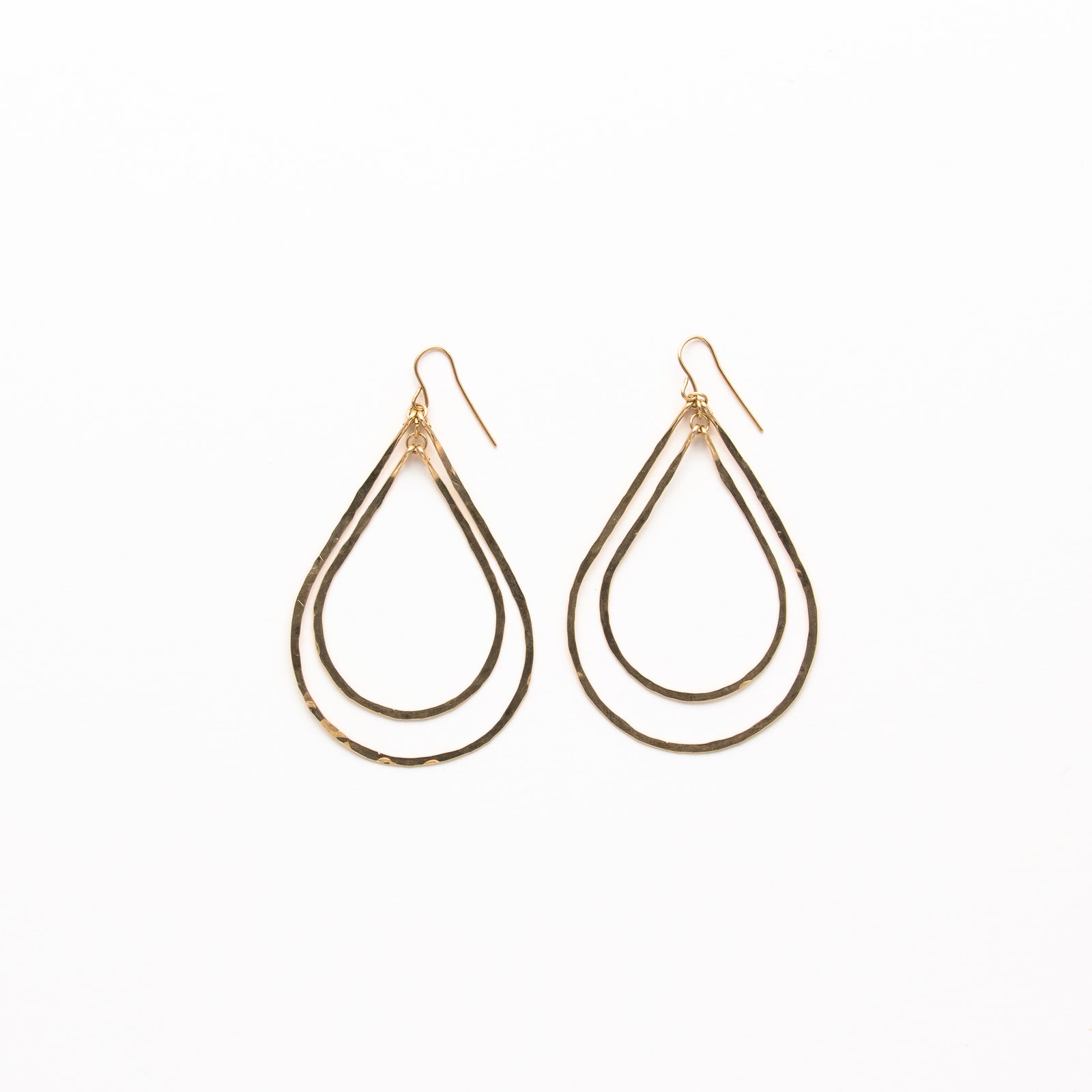 Hammered Multi Teardrop Earrings