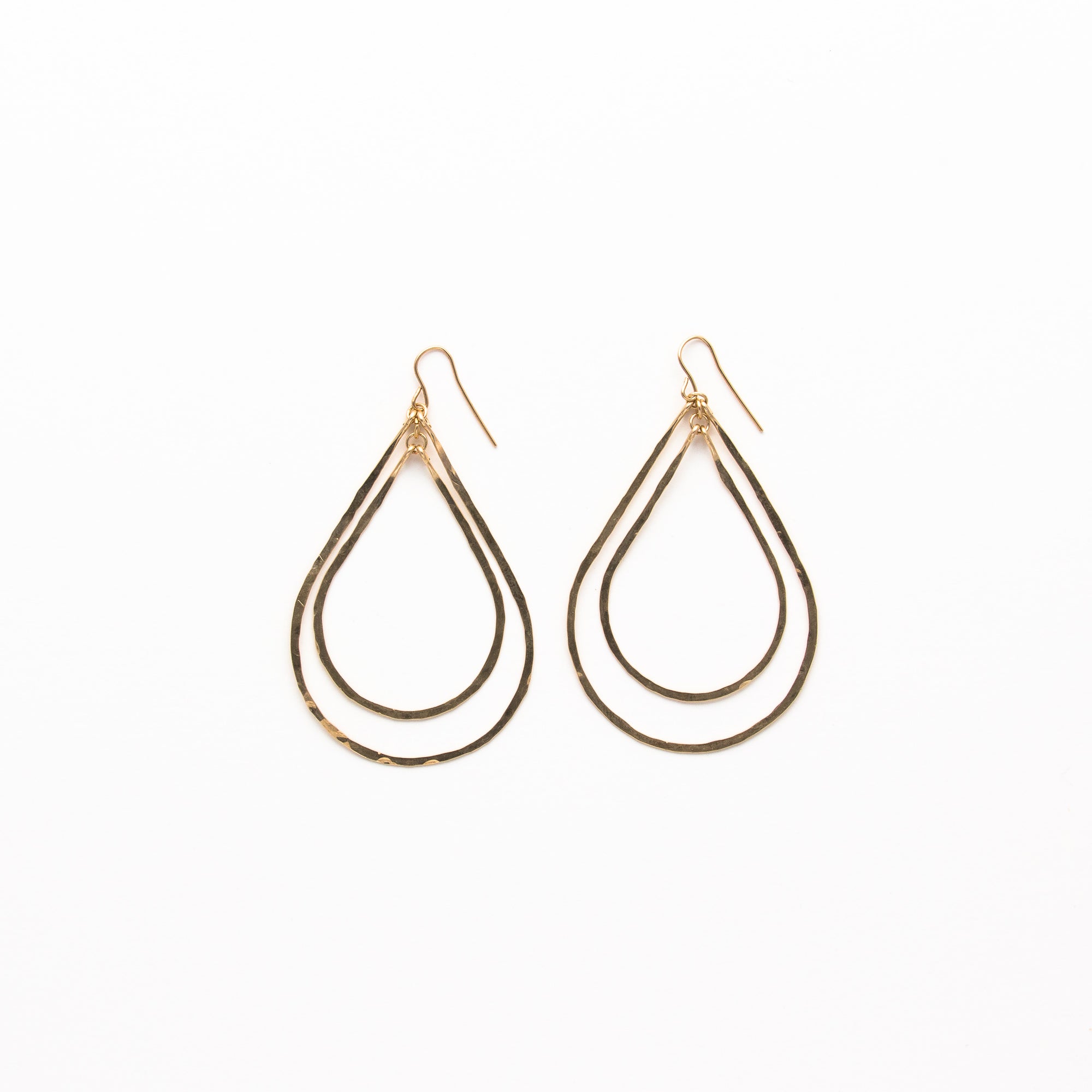 NSC - Hammered Multi Teardrop Earrings
