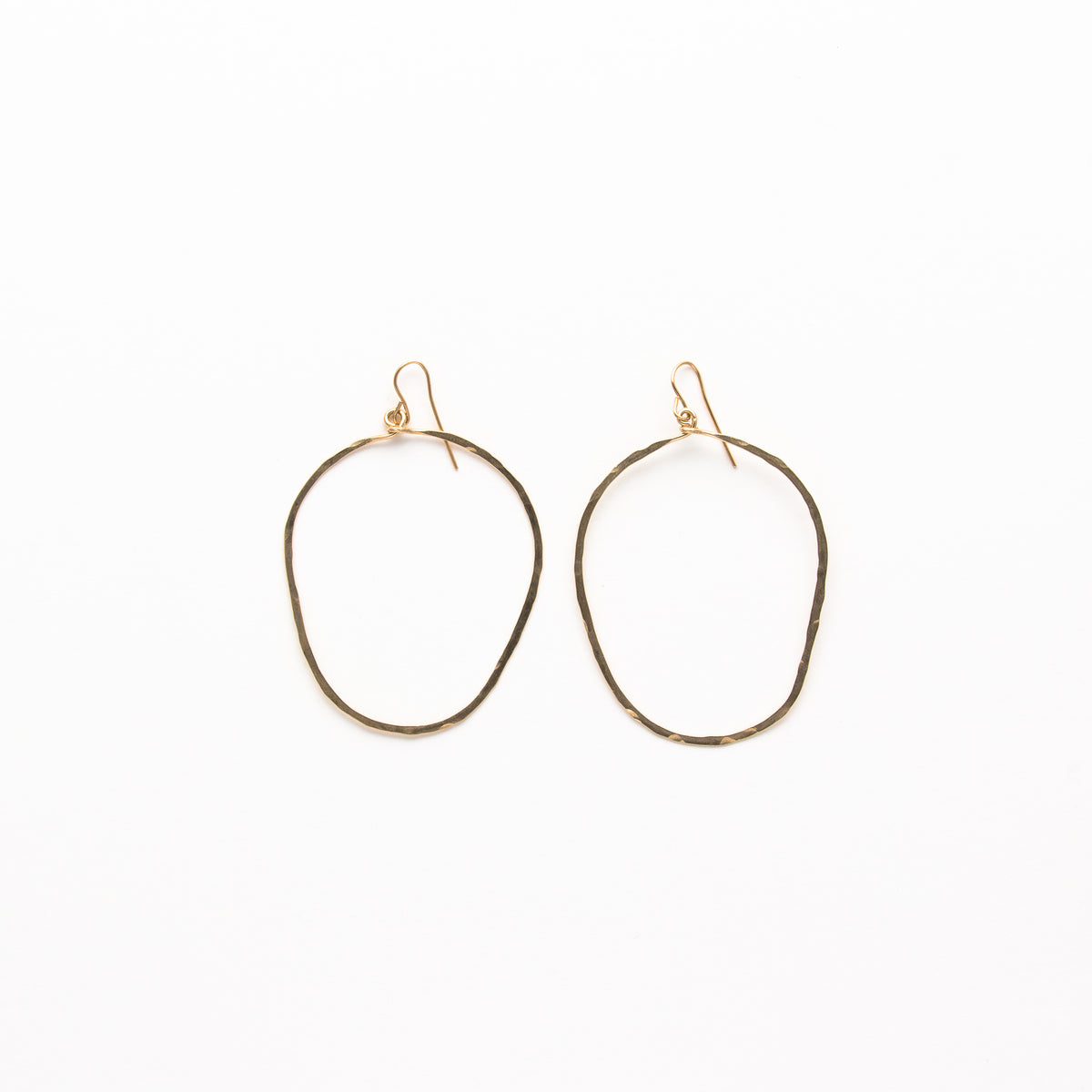 Hammered Pear Shaped Earrings