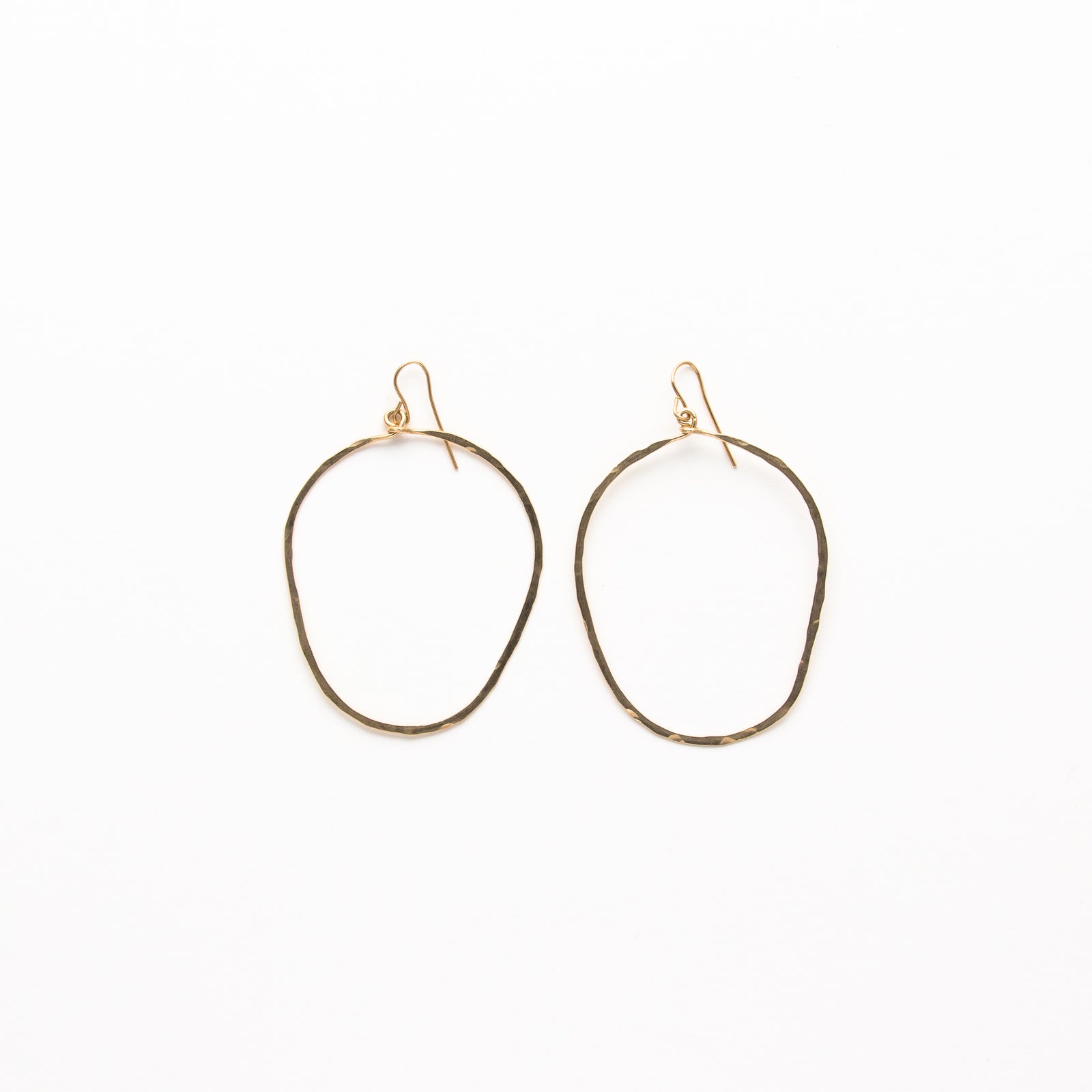Hammered Pear Shaped Earrings