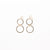 NSC - Hammered Large Double Circle Earrings