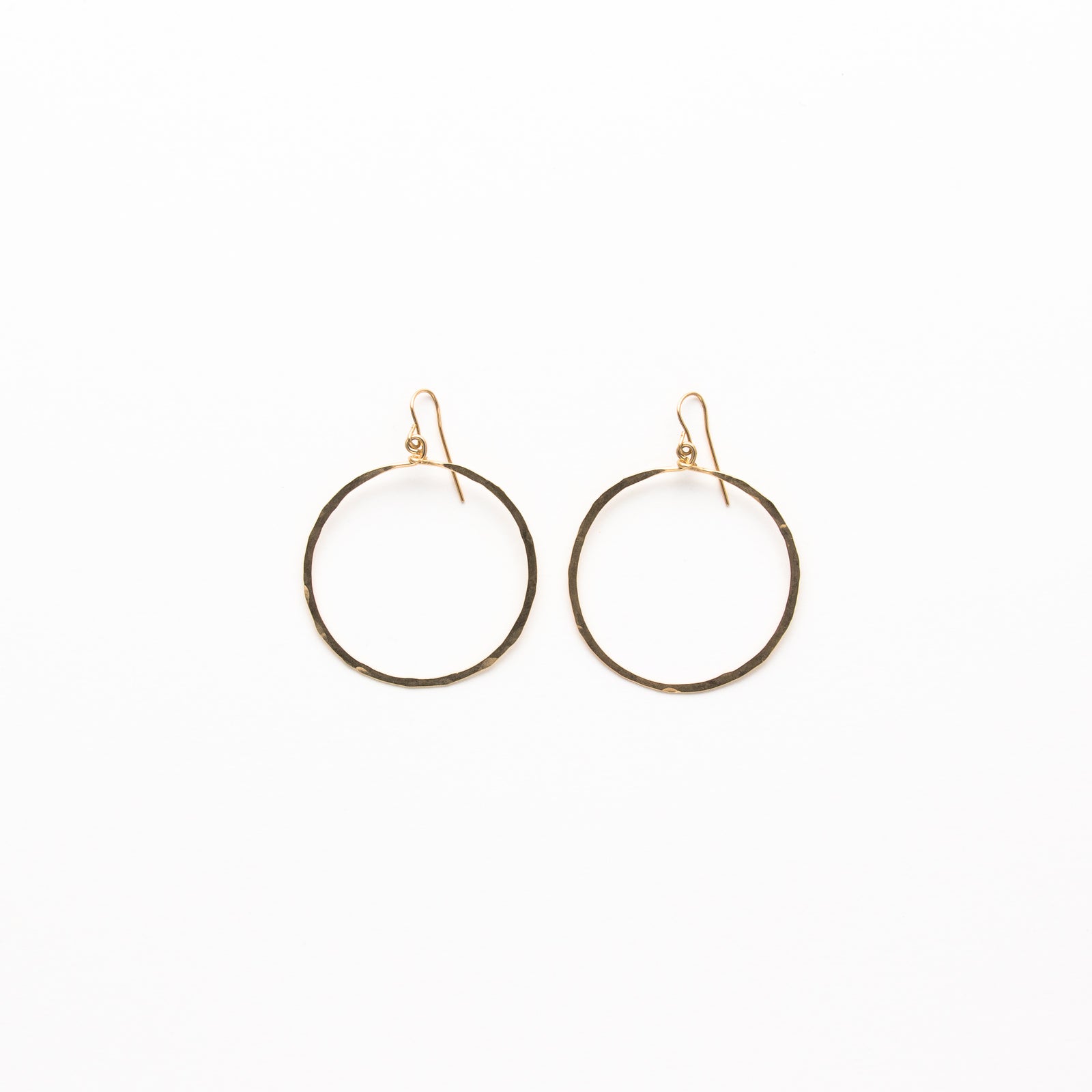 Hammered Circle Earrings