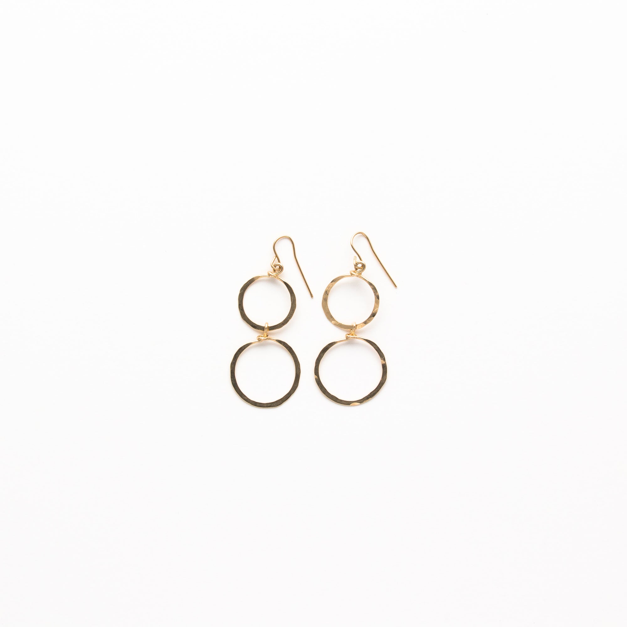 NSC - Hammered Double Circle Earrings