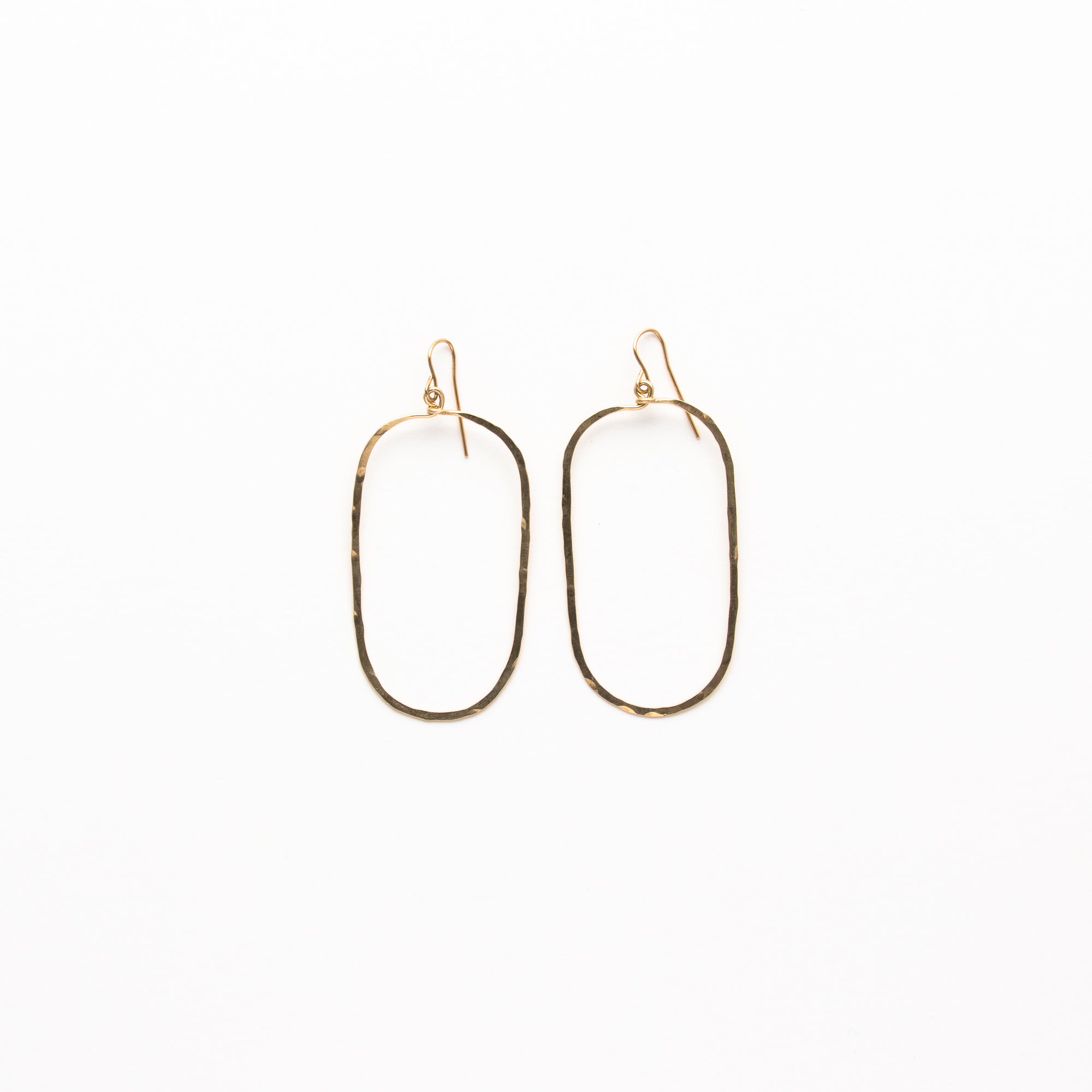 NSC - Hammered Oval Earrings