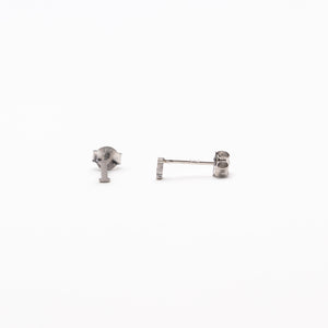NFC - Single initial studs in silver