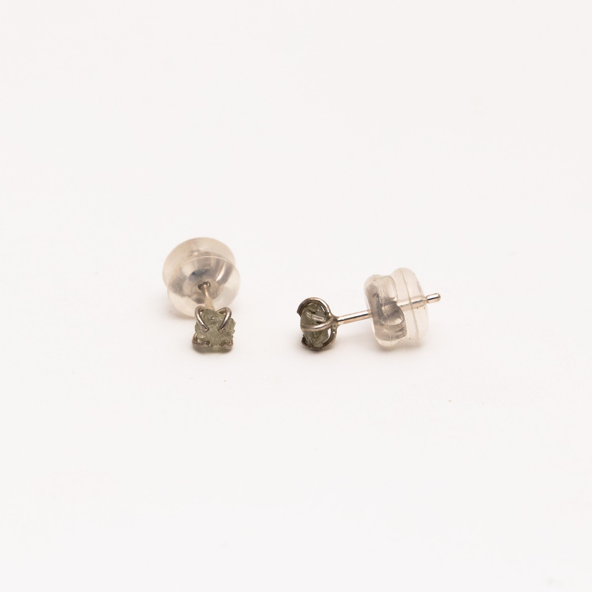 Melissa Joy Manning - Rough Diamond Silver Stud Earrings