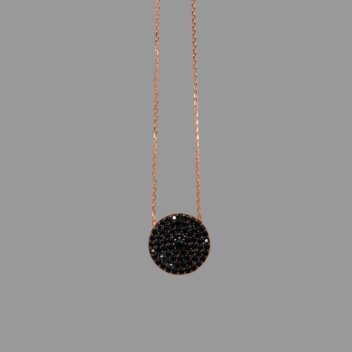 Large Pave Round Necklace