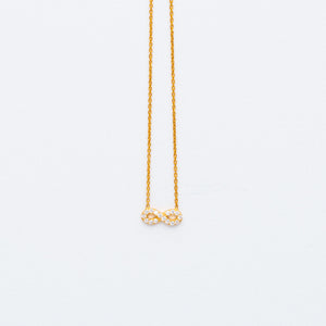 NSC - Infinity with CZ Necklace in Gold Plated