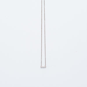 NSC - Mini Bar with CZ Necklace in Gold Plated