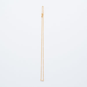 NSC - Mini Bar with CZ Necklace in Gold Plated