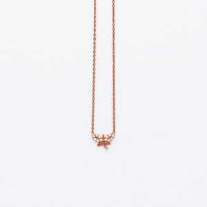 NSC - Dragonfly with CZ Necklace in Rose Gold Plated