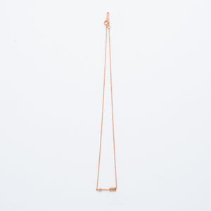 NSC - Sideways Medium CZ Arrow Necklace in Gold Plated