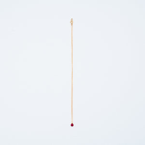 Lhamo - Mini Ruby Teardrop Necklace