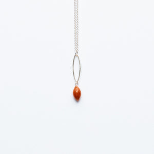 Mashka - Cherry Quartz drop in sterling silver