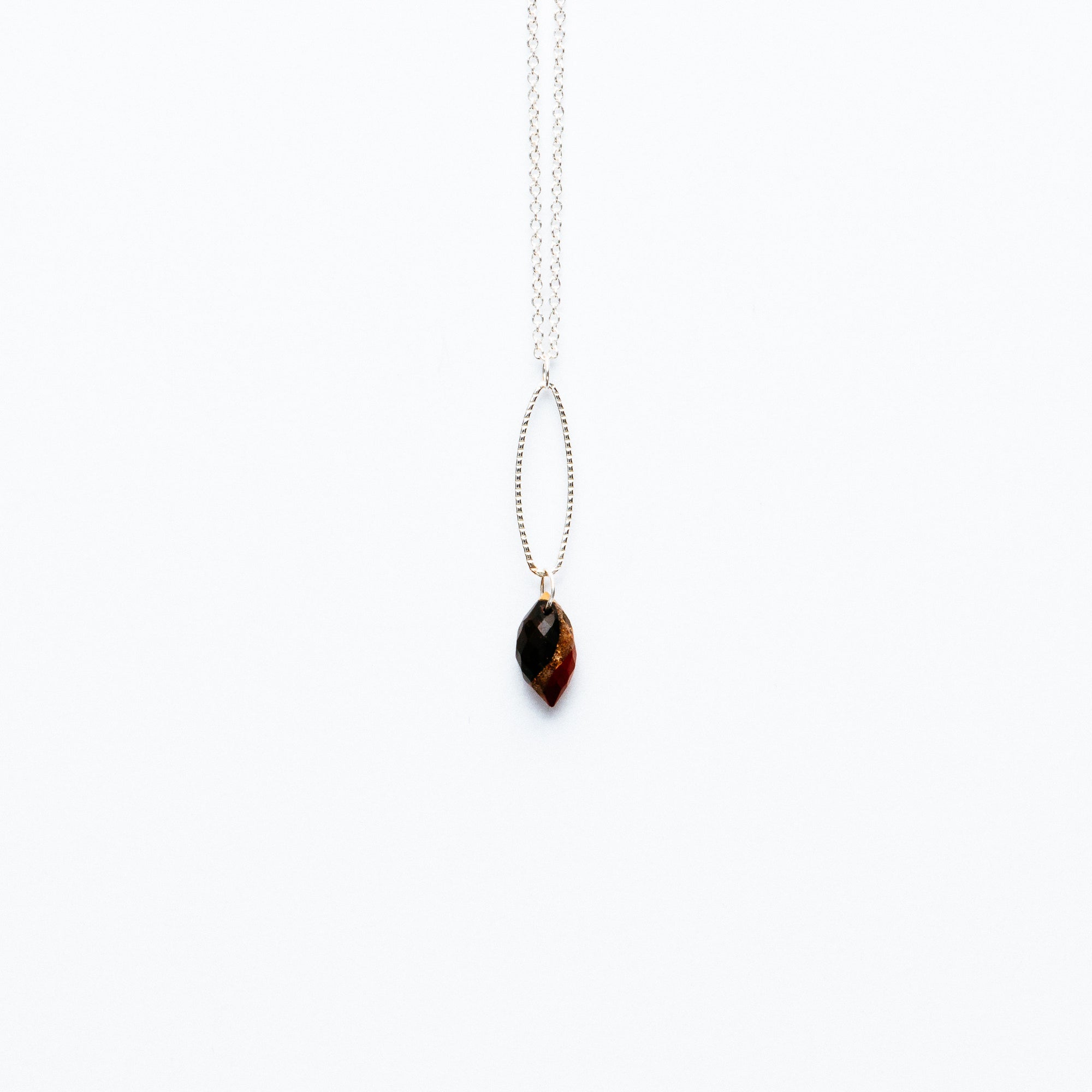 Mashka - Bloodstone drop in sterling silver