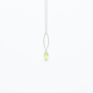 Mashka - Prehnite drop in sterling silver