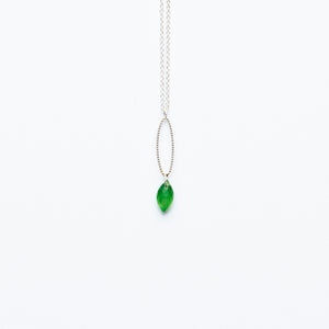 Mashka - Serpentine drop in sterling silver