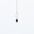 Mashka - Black Spinel drop in sterling silver