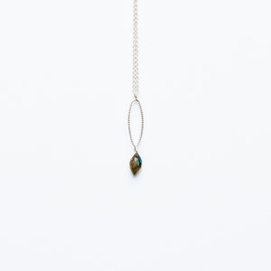 Mashka - Labradorite drop in sterling silver