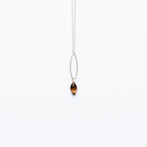 Mashka - Smoky Quartz drop in sterling silver