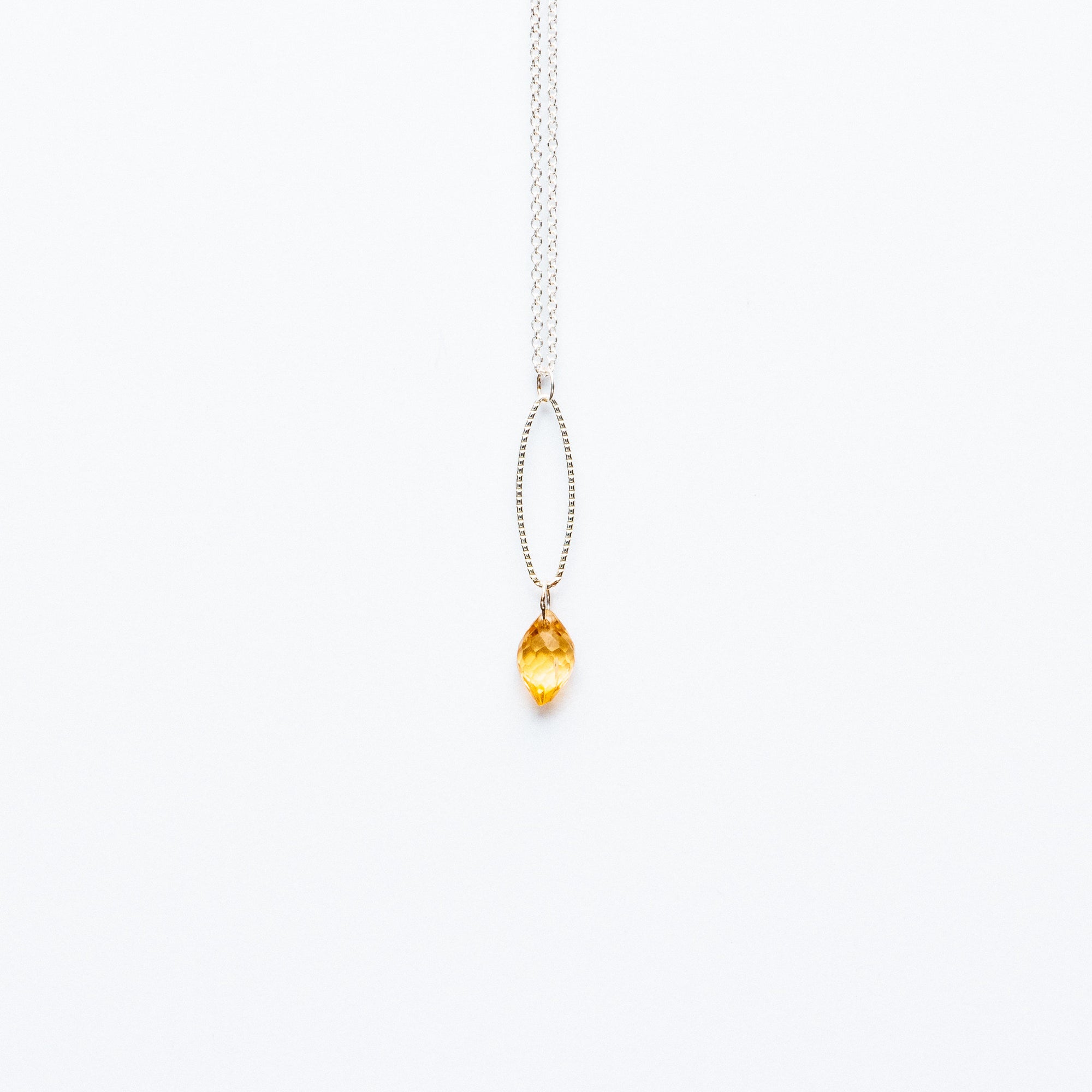 Mashka - Citrine drop in sterling silver