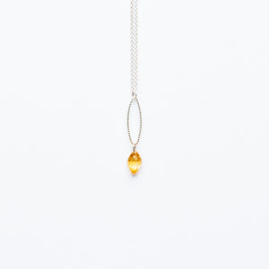 Mashka - Citrine drop in sterling silver