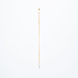 Mashka - Pale Blue Chalcedony drop in gold vermeil