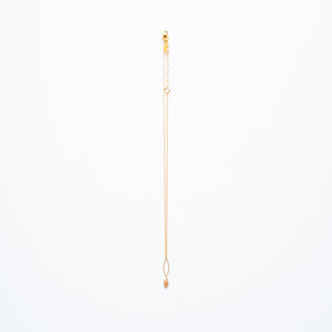 Mashka - Cherry quartz drop in gold vermeil