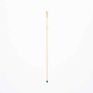 Mashka - Green Onyx drop in gold vermeil