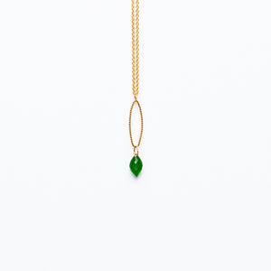 Mashka - Green Onyx drop in gold vermeil