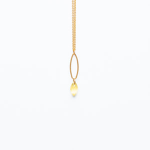 Mashka - Lemon Quartz drop in gold vemeil