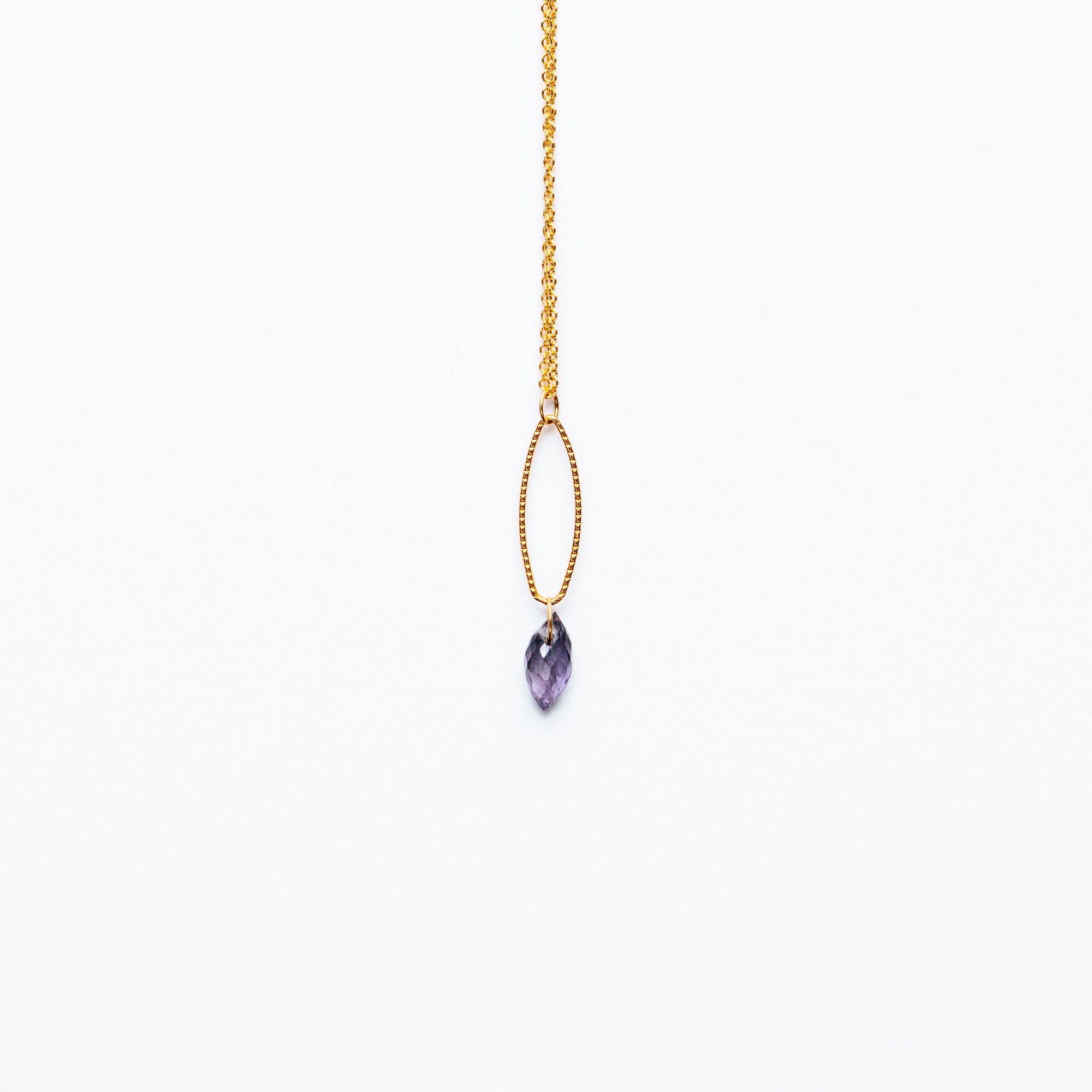 Mashka - Iolite drop in gold vermeil