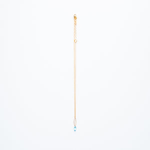 Mashka - Blue Topaz drop in gold vermeil