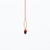 Mashka - Bloodstone drop in gold vermeil