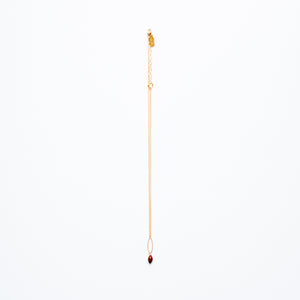 Mashka - Bloodstone drop in gold vermeil