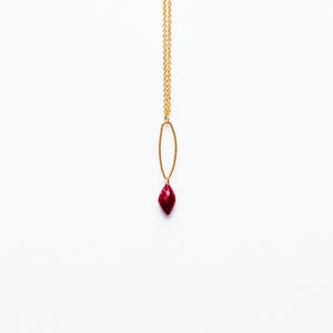 Mashka - Ruby drop in gold vermeil