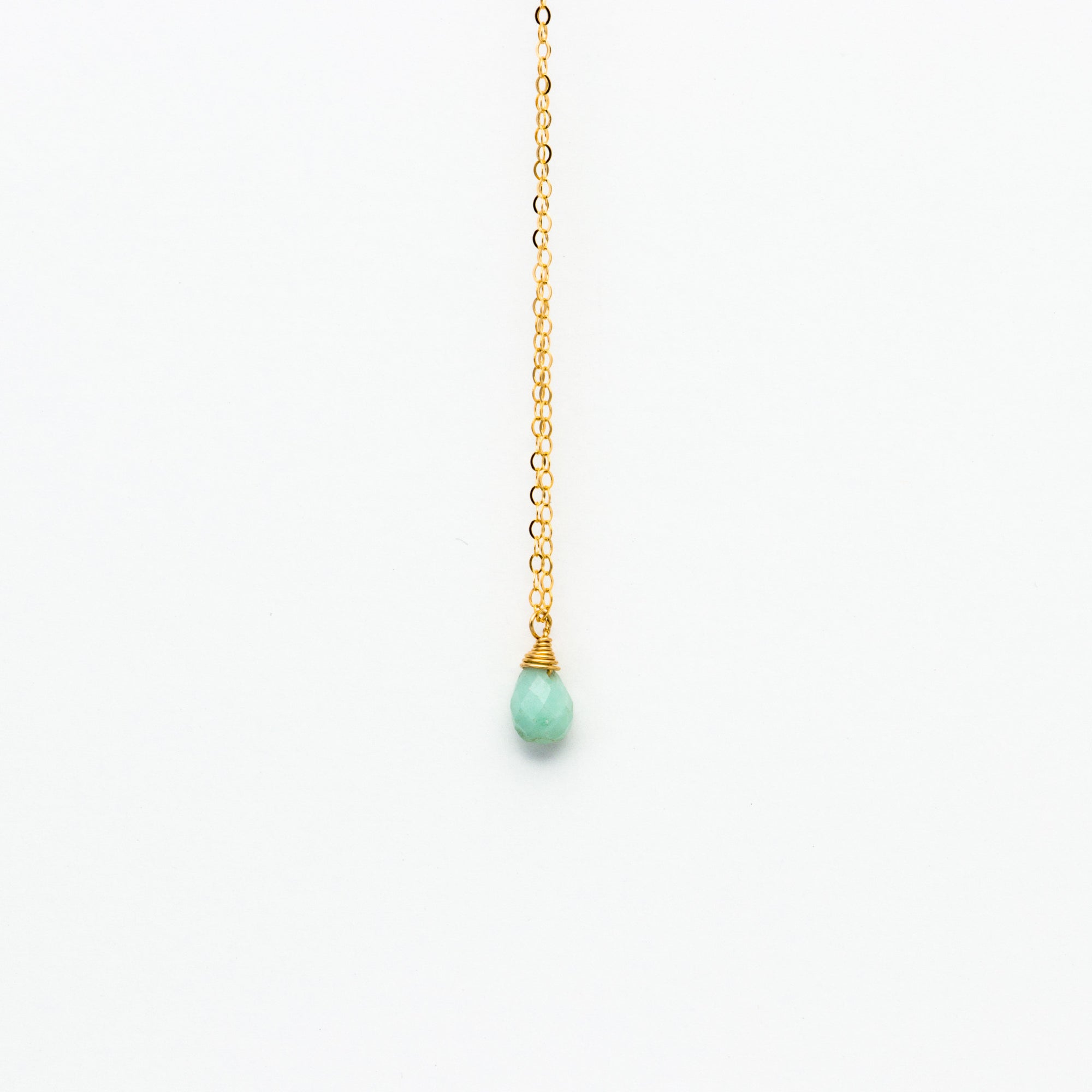 Lhamo - Mini Amazonite Teardrop Necklace