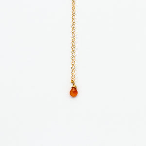 Lhamo - Mini Carnelian Teardrop Necklace