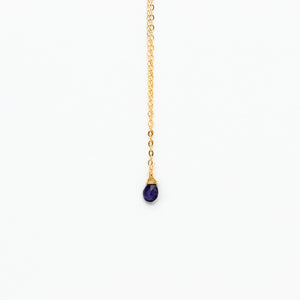 Lhamo - Mini Iolite Teardrop Necklace