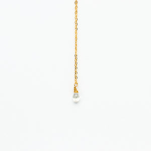 Lhamo - White Topaz teardrop necklace